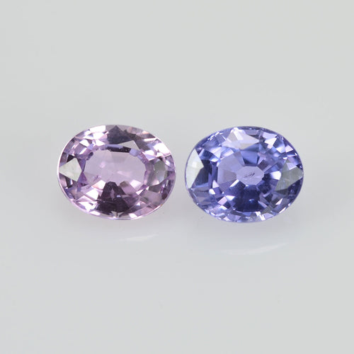 1.07 cts Natural Fancy Sapphire Loose Pair Gemstone Oval Cut