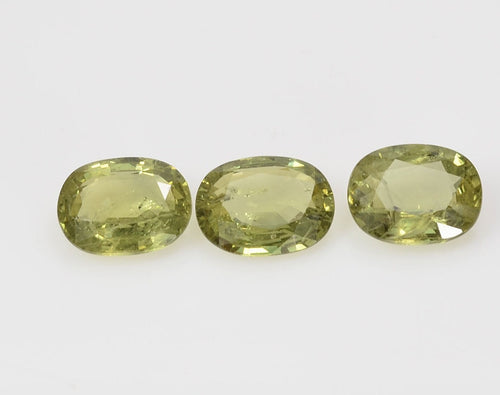 8x6 mm Natural Calibrated Green Sapphire Loose Gemstone Oval Cut