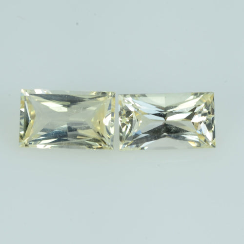 1.50 cts Natural Yellow Sapphire Loose Pair Gemstone Baguette Cut