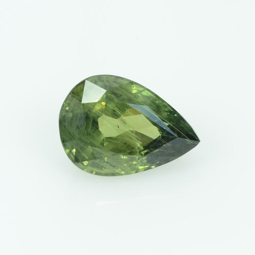 2.90 Cts Natural Green Sapphire Loose Gemstone Pear Cut