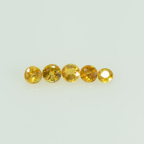 2.0 mm lot Natural Yellow Sapphire Loose Gemstone Round Cut