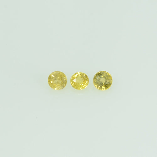 2.0 mm lot Natural Yellow Sapphire Loose Gemstone Round Cut