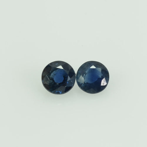 3.5 mm Natural Blue Sapphire Loose Gemstone Round Cut