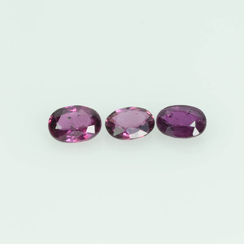 4x3 Natural Thai Ruby Loose Gemstone Oval Cut