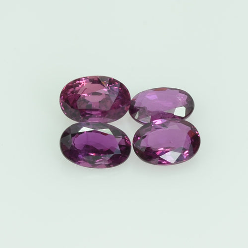 5x3.5 mm Natural Thai Ruby Loose Gemstone Oval Cut