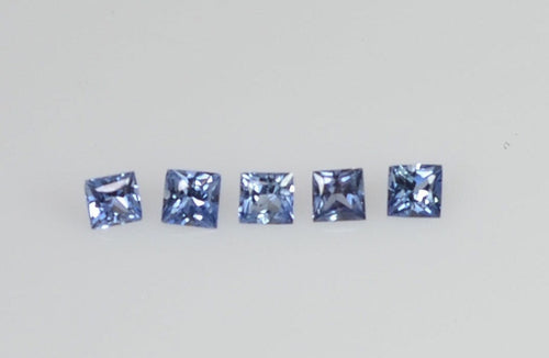 1.00- 1.80 MM  Natural  Blue Sapphire Loose Gemstone Princess Cut