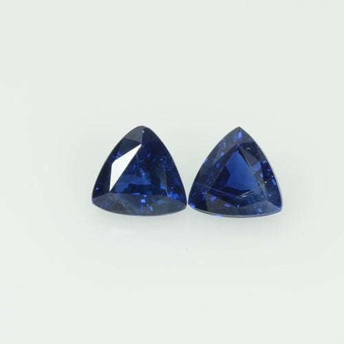 1.04 cts Natural Blue Sapphire Loose Gemstone Trillion Cut Pair