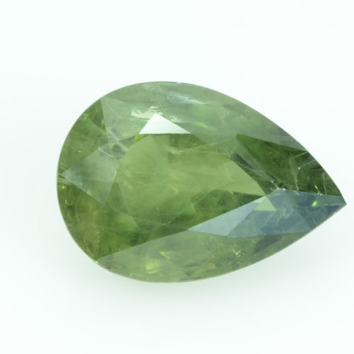 4.49 Cts Natural Green Sapphire Loose Gemstone Pear Cut