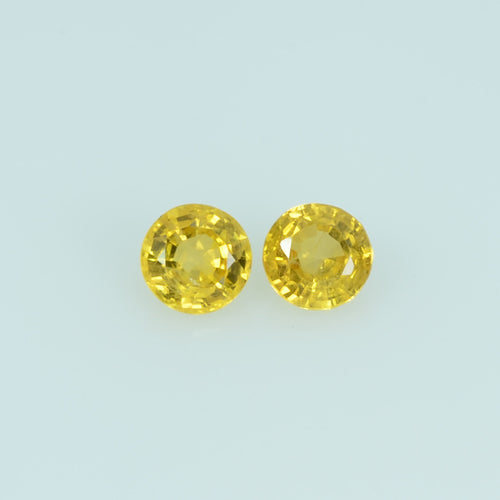 3.3 mm Natural Yellow Sapphire Loose Gemstone Round Cut