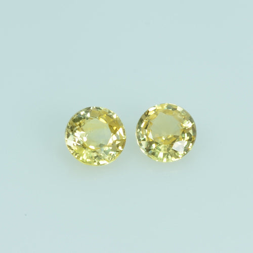 3.7 mm Natural Yellow Sapphire Loose Gemstone Round Cut