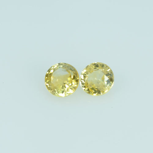 3.5 mm Natural Yellow Sapphire Loose Gemstone Round Cut