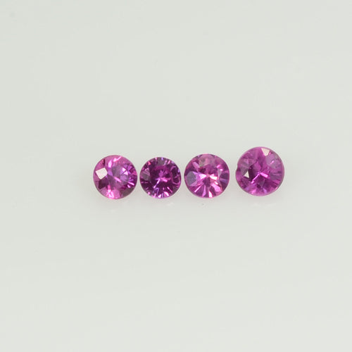 2.5 mm Natural Pink Sapphire Loose Gemstone Round Diamond Cut VS Quality AA Color