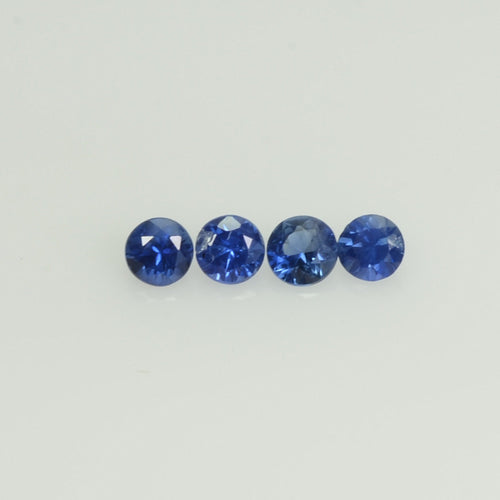 1.1-5.0 mm Natural Blue Sapphire Loose Gemstone Round Diamond Cut Vs Quality A+ Color