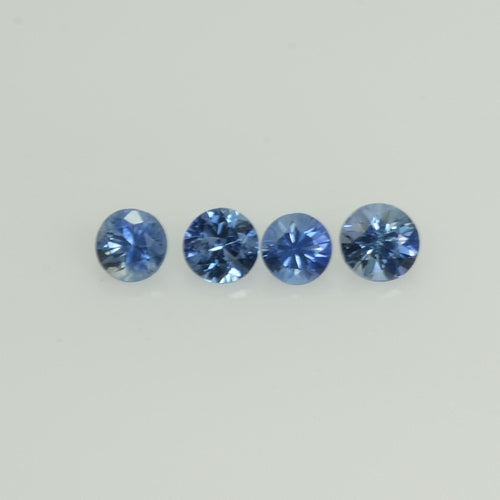 2.5-4.5 mm Natural Blue Sapphire Loose Gemstone Round Diamond Cut Cleanish Quality Color