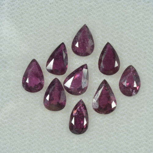 6x4 mm Lot  Natural Ruby Loose Gemstone Pear Cut