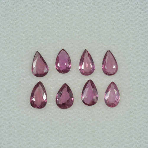 5x3 mm Lot  Natural Ruby Loose Gemstone Pear Cut