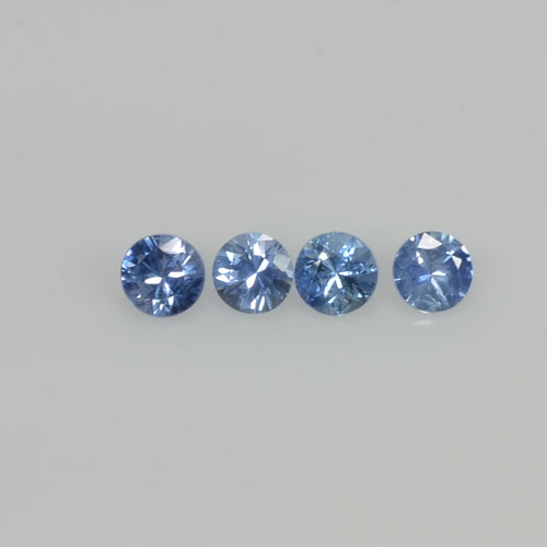 3.5 mm Natural Blue Sapphire Loose Gemstone Round Diamond Cut Vs Quality Color