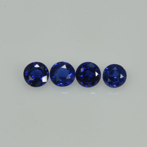 2.8-5.1 mm Natural Blue Sapphire Loose Gemstone Round Diamond Cut Vs Quality Color