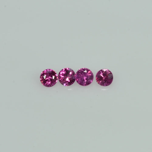 2.7-4.4 mm Natural Pink Sapphire  Loose Gemstone Round Diamond Cut