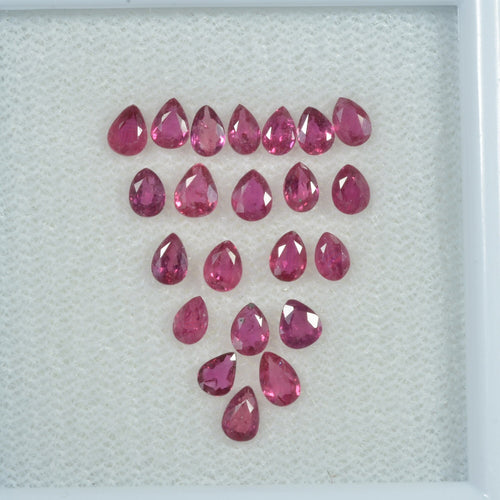 3.5x2.5 mm Lot  Natural Ruby Loose Gemstone Pear Cut