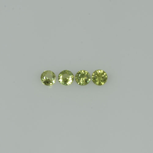 2-3.7  mm Natural Green Sapphire Loose Gemstone Round Diamond Cut Vs Quality Color