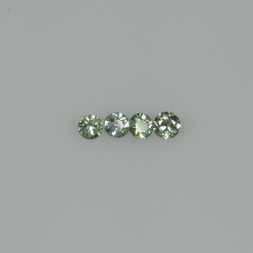 2.5-4.0 mm Natural Green Sapphire Loose Gemstone Round Diamond Cut Vs Quality Color