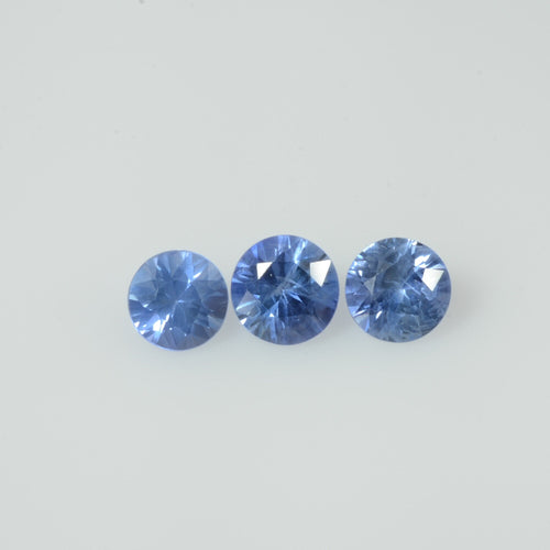 3.8-5.0 mm Natural Blue Sapphire Loose Gemstone Round Diamond Cut Vs Quality Color