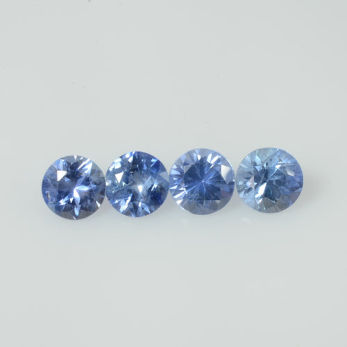 3.7-4.6 mm Natural Blue Sapphire Loose Gemstone Round Diamond Cut Vs Quality Color