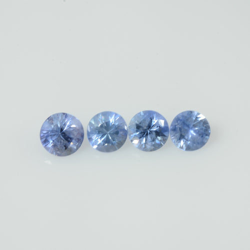 4-5.3 mm Natural Blue Sapphire Loose Gemstone Round Diamond Cut Vs Quality Color