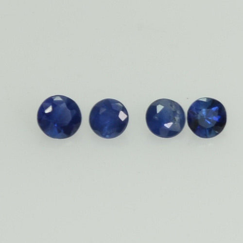 0.8-3.6 mm Natural Blue Sapphire Loose Gemstone Round Diamond Cut Vs Quality Color