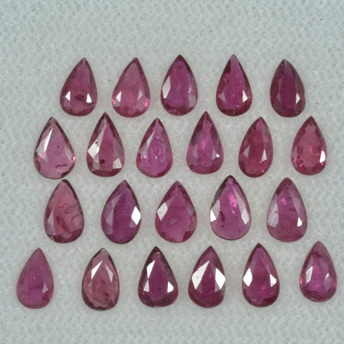 5x3 mm Lot  Natural Ruby Loose Gemstone Pear Cut