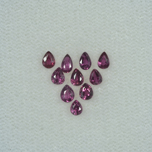3x2 mm Lot  Natural Ruby Loose Gemstone Pear Cut