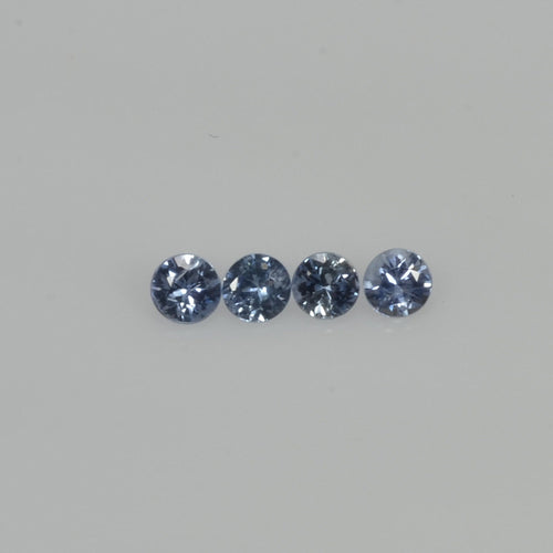 2.7-4.1 mm Natural Blue Sapphire Loose Gemstone Round Diamond Cut Vs Quality Color