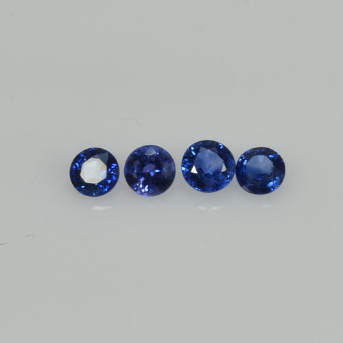 2.5-4.5 mm Natural Blue Sapphire Loose Gemstone Round Diamond Cut Vs Quality Color