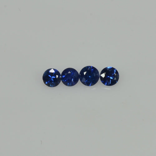 2.5-3.5 mm Natural Blue Sapphire Loose Gemstone Round Diamond Cut Vs Quality Color