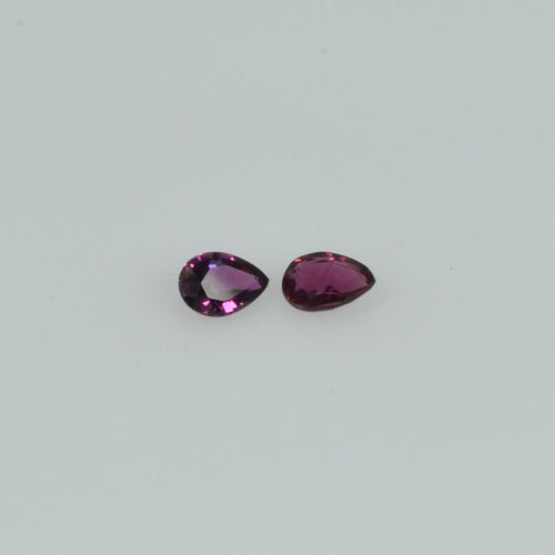 3.5x2.5 mm Lot Natural Ruby Loose Gemstone Pear Cut