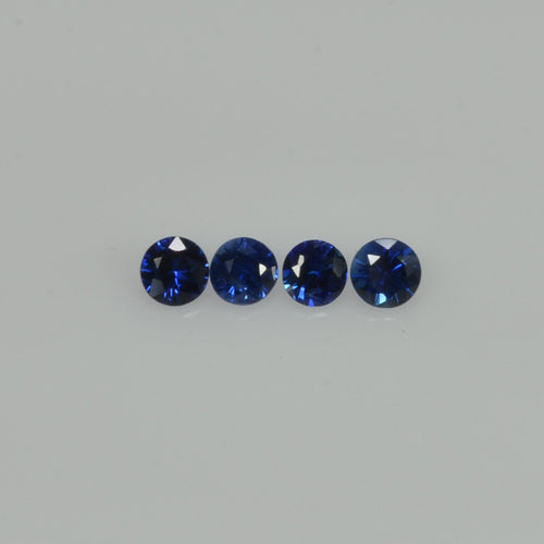 2.5-3.5 mm Natural Blue Sapphire Loose Gemstone Round Diamond Cut Vs Quality Color