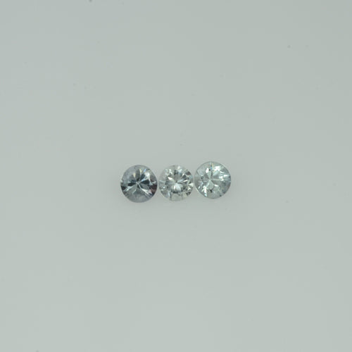 2.9-3.6 mm Natural Whitish Yellow Green Sapphire Loose Gemstone Round Diamond Cut Vs Quality