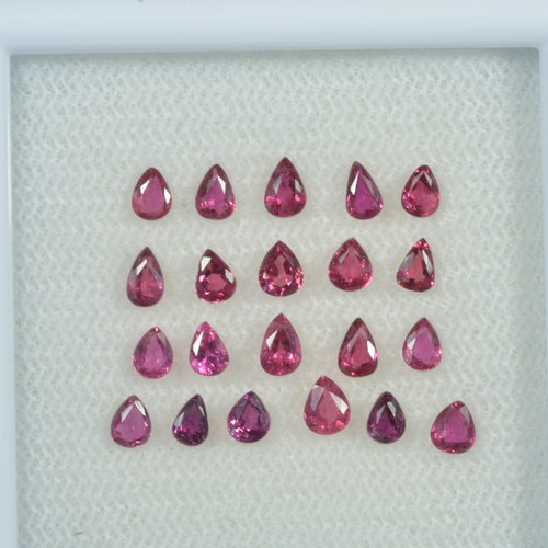 3.5x2.5 mm Lot  Natural Ruby Loose Gemstone Pear Cut