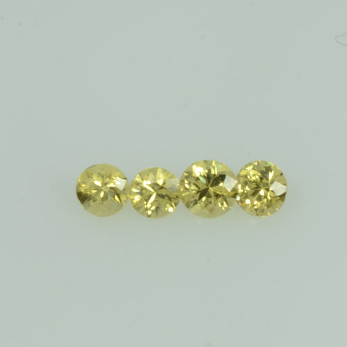 1.4- 3.5 mm Natural Yellow Sapphire Loose Gemstone Round Diamond Cut Color