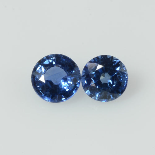 4.4-4.5 mm  Natural Blue Sapphire Loose Gemstone Round Diamond  Cut