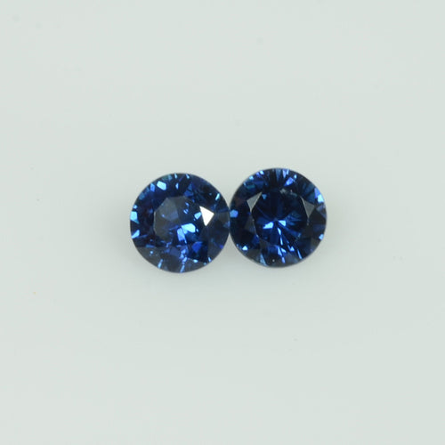 4-4.5 mm Natural Blue Sapphire Loose Gemstone Round Diamond Cut