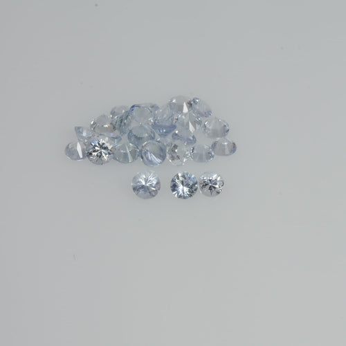 2.5-3.0 mm Natural Bluish White Sapphire Loose Vs Quality  Gemstone Round Diamond Cut