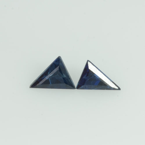 4x3 mm Natural Blue Sapphire Loose Gemstone Triangle Cut Pair