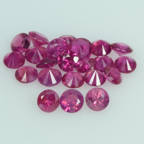 2.5-4.0 mm  Natural Pink Sapphire  Loose Gemstone VS Quality AAA Color Round Diamond Cut