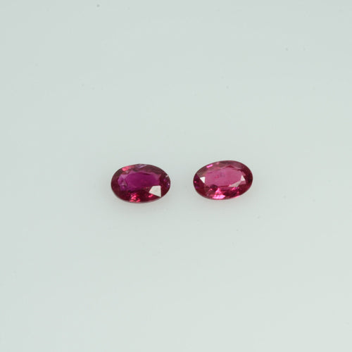 4x3 mm  Natural Burma Ruby Loose Gemstone Oval Cut