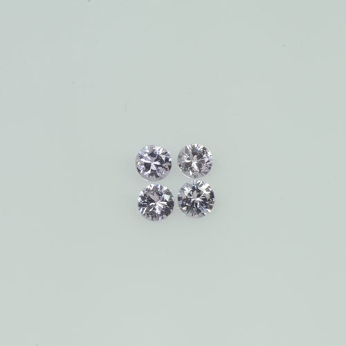 2-4 mm Natural Pastel Purple  Sapphire Loose Gemstone Round Diamond Cut Cleanish  Quality