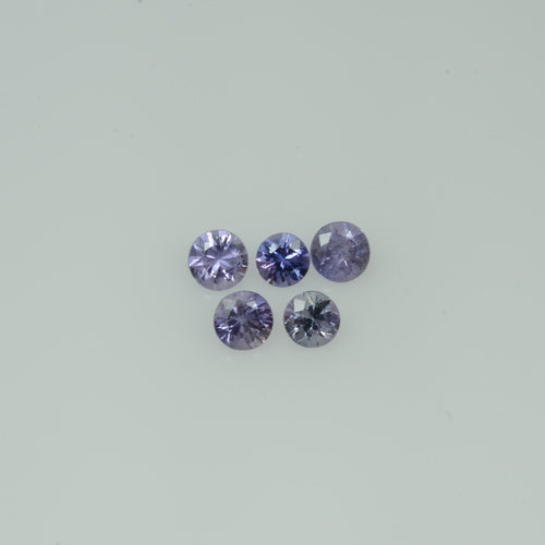 3.0-3.5  mm Natural Lavender Purple  Sapphire Loose Gemstone Round Diamond Cut Vs Quality