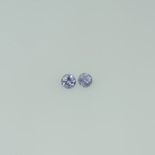 2.5-3.0  mm Natural Lavender Purple  Sapphire Loose Gemstone Round Diamond Cut Vs Quality