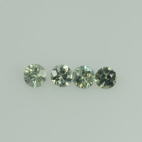 1.2-3.0   mm Natural Greenish Yellow  Sapphire Loose Gemstone Round Diamond Cut Vs Quality Color